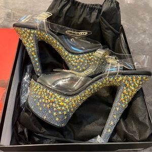 🌟Pleaser Shoes Aspire-608 Hologram Star size 9🌟